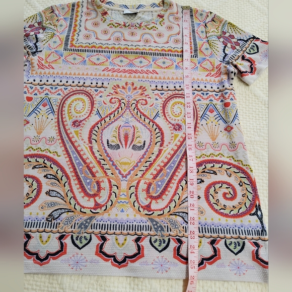 ETRO Jersey Paisley Print T-Shirt Size 42 - Picture 10 of 10